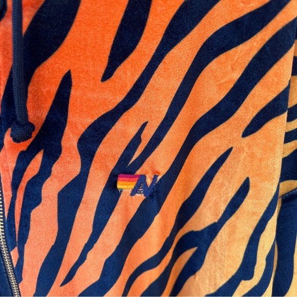 NWOT Aviator Nation Classic Velvet Zip Hoodie - Picture 4 of 4